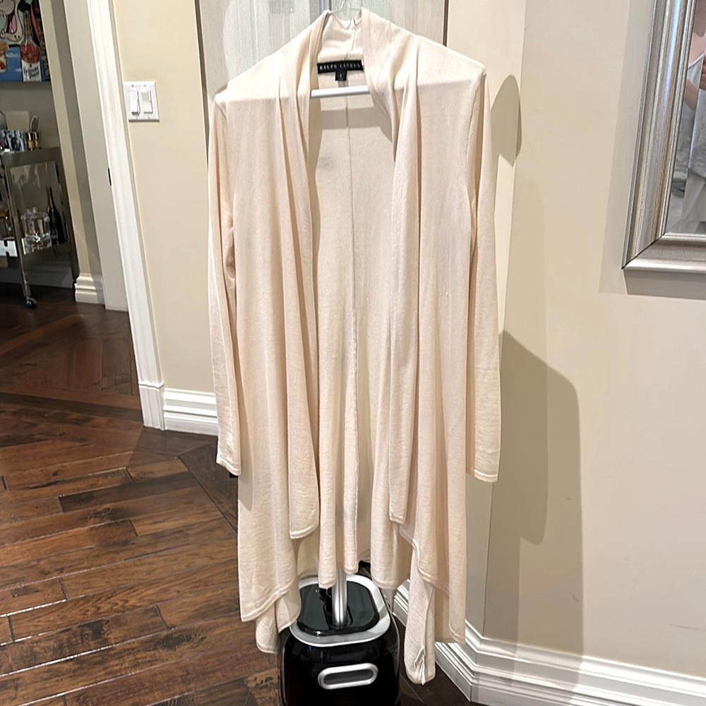Ralph Lauren Black Label Cashmere and Silk Cream Sweater